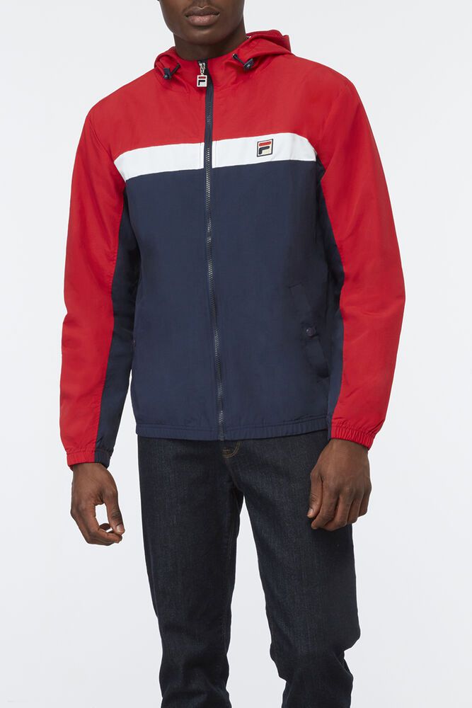 Fila Clipper Wind Jacket Red/Navy - Mens - 46891LCOF